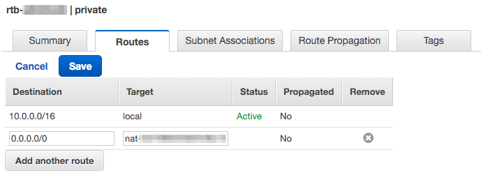 ROUTE TABLE FOR PRIVATE ADD NAT 01