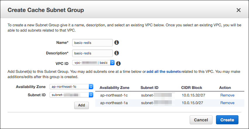CREATE SUBNET ELASTI CACHE 04